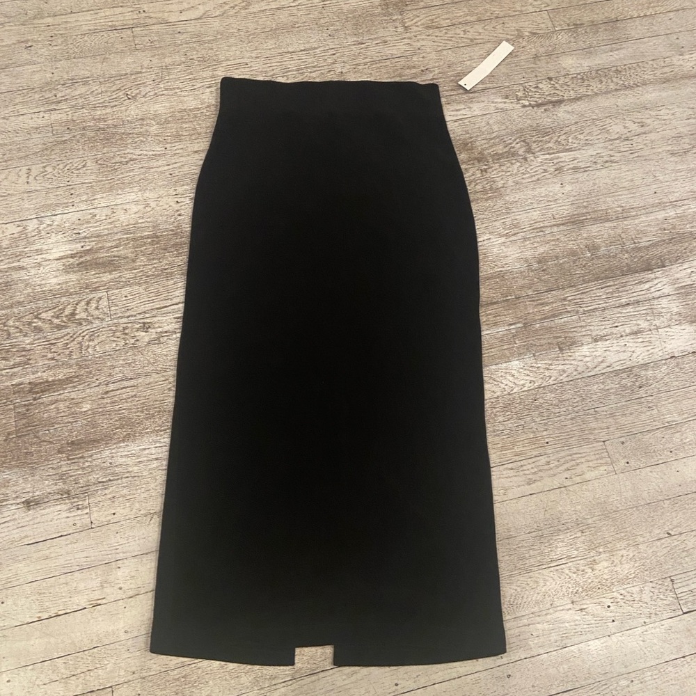 Black Maxi  Pencil Skirt with split up the back and elastic waist size large